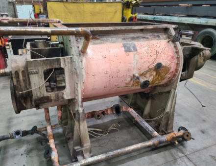 Orbis Machinery LLC 200 Gallon Mixer before rebuild
