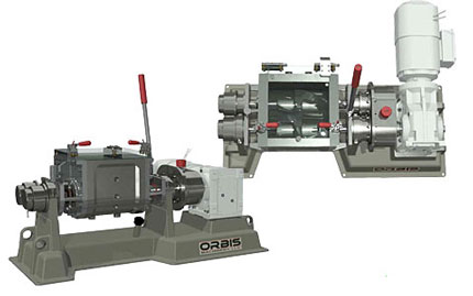 lab-mixer-side Orbis Machinery LLC double arm mixer and mixer extruders - standard laboratory models