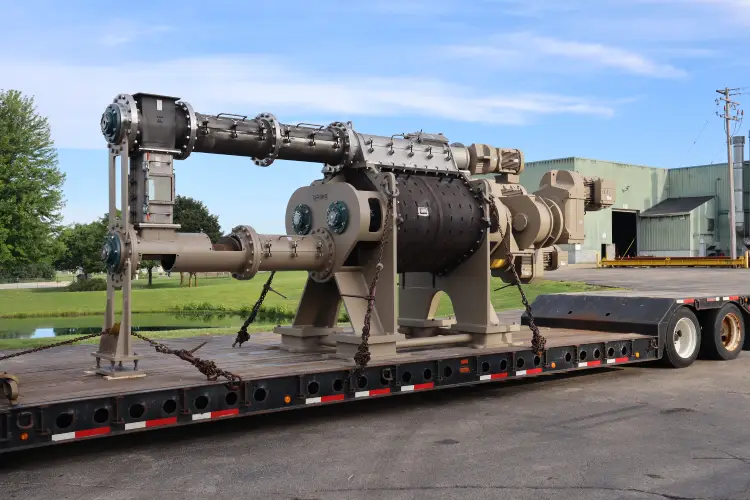 Large Double Arm Mixer on Bed of Truck Large Double Arm Mixer on Bed of Truck